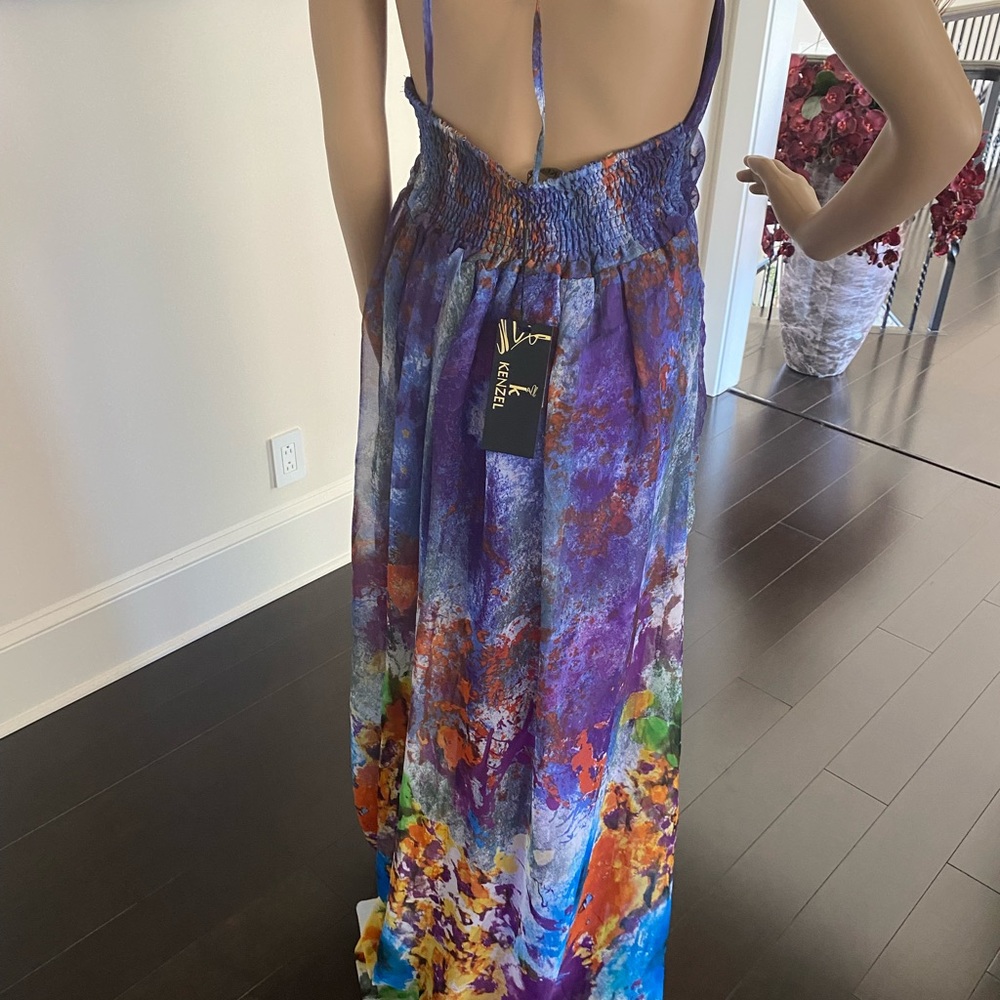 Multi colored maxi summer dress - Picture 2 of 2